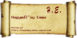 Hagymásy Emma névjegykártya