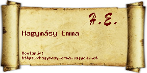 Hagymásy Emma névjegykártya